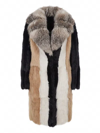 N°21 Shearling Coat In Multi