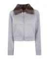 N°21 Shearling Collar Casual Jacket In Gray