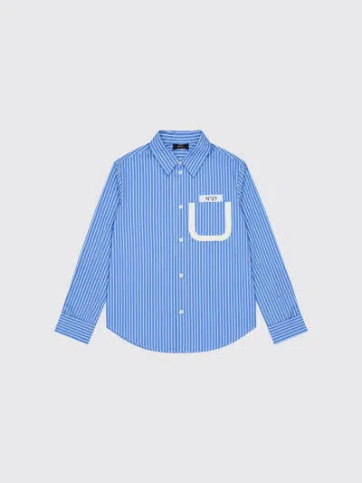 N°21 Shirt Kids Color Gnawed Blue