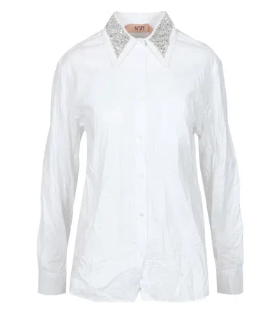 N°21 Shirts White In Animal Print