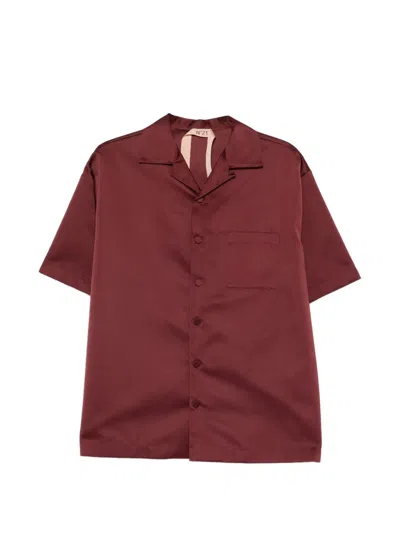 N°21 Short-sleeve Chest-pocket Shirt In Red