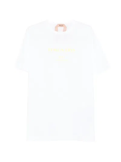 N°21 Short-sleeve Graphic T-shirt In White