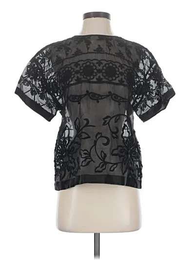 Pre-owned N°21 Short Sleeve Top Black Mock Neckline Tops