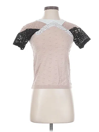 Pre-owned N°21 Short Sleeve Top Pink Mock Neckline Tops