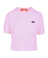 N°21 N21 Short Sleeved Logo Detailed Jumper In Pink
