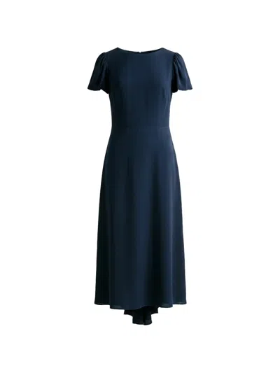 N°21 Short-sleeve Midi Dress In Blue