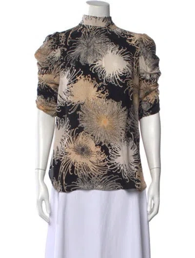 Pre-owned N°21 Silk Floral Print Blouse In Neutral