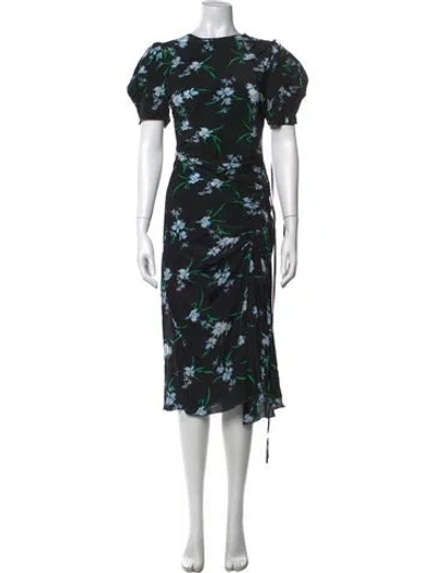 Pre-owned N°21 Silk Midi Length Dress In Black