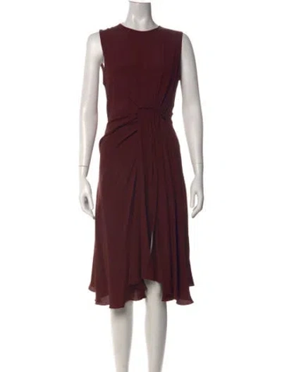 Pre-owned N°21 Silk Midi Length Dress In Burgundy