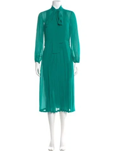 Pre-owned N°21 Silk Midi Length Dress In Green