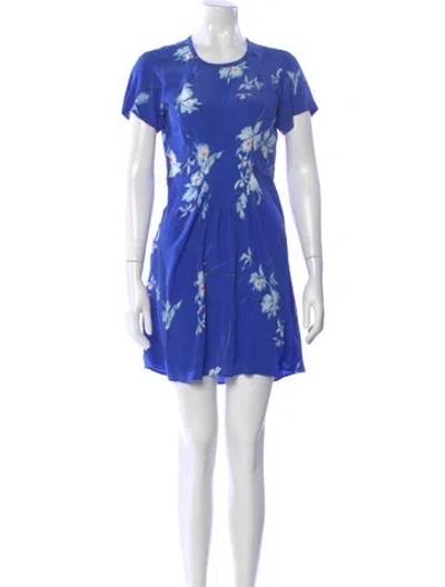 Pre-owned N°21 Silk Mini Dress In Blue