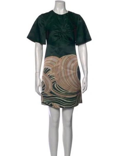 Pre-owned N°21 Silk Mini Dress In Green