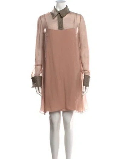 Pre-owned N°21 Silk Mini Dress W/ Tags In Pink