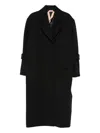 N°21 Single-breasted Coat In Black