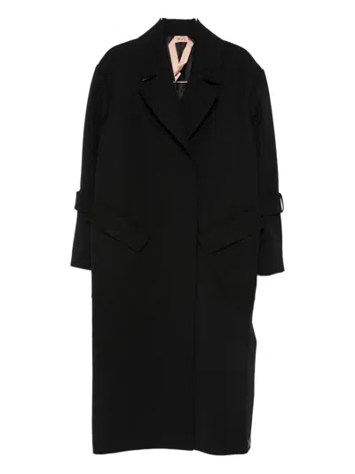 N°21 Single-breasted Coat In Black