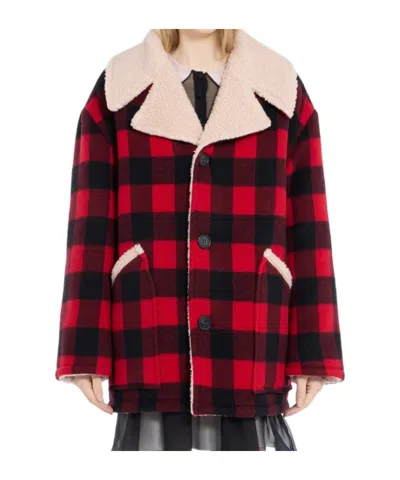 N°21 Single-breasted Plaid Jacket In Red