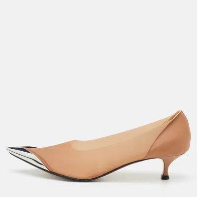 Pre-owned N°21 Size 38 Light Brown Pvc Pointed Metal Toe Pumps