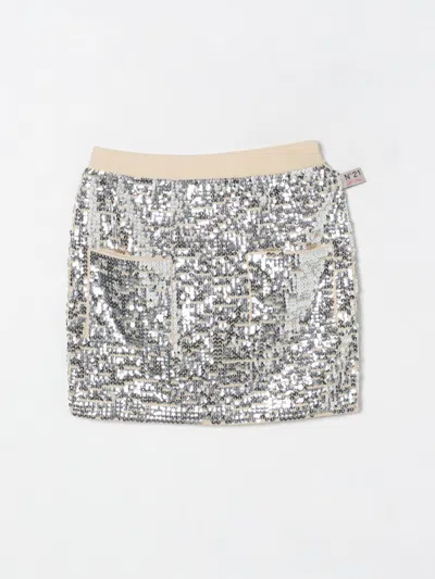 N°21 SKIRT N° 21 KIDS COLOR SILVER,H55771061