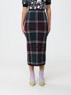 N°21 Check-pattern Midi Skirt In Multi
