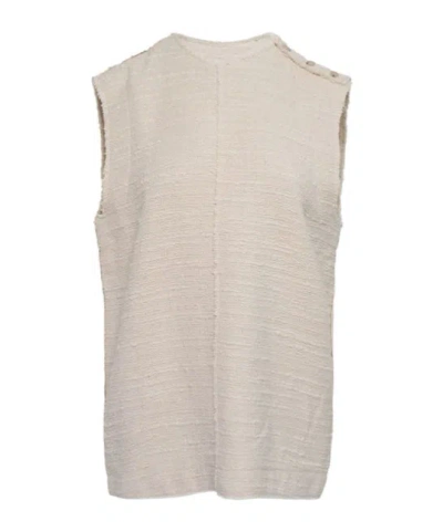 N°21 N21 Sleeveless Crewneck Top In Neutral