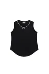 N°21 Sleeveless T-shirt With Logo In Black