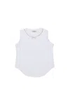 N°21 Sleeveless T-shirt With Logo In White