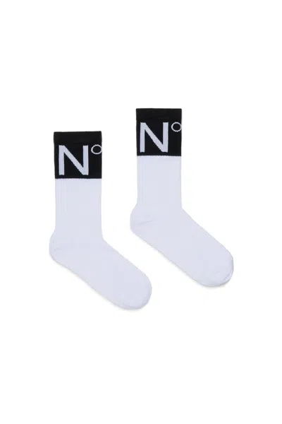 N°21 Socks With Logo In White