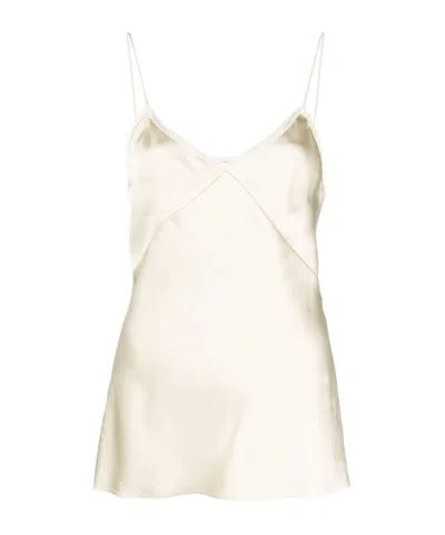 N°21 Spaghetti-straps Satin-finish Top In Neutral