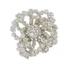 N°21 Spilla 3d Crystal Sphere In Silver