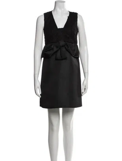 Pre-owned N°21 Square Neckline Mini Dress In Black