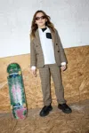 N°21 Straight Harris Tweed Pants In Brown