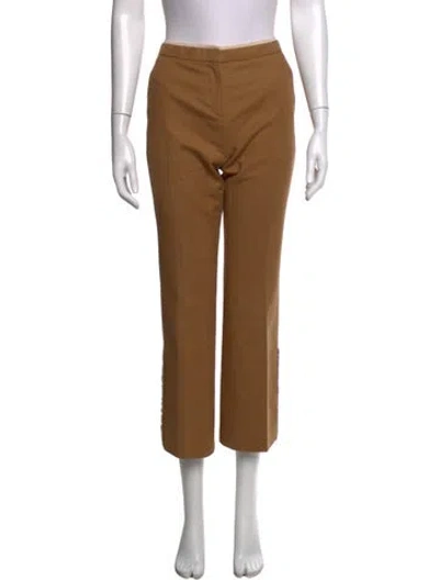 Pre-owned N°21 Straight Leg Pants In Neutrals