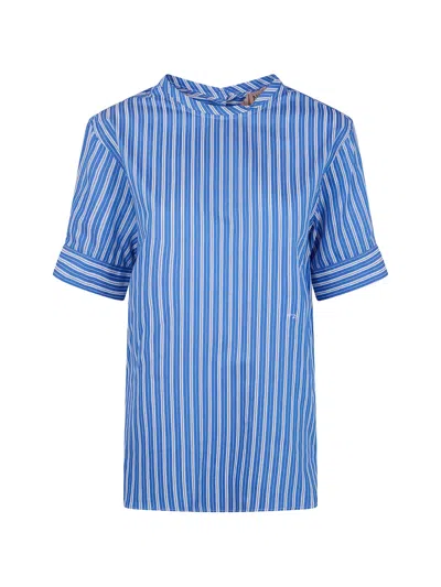 N°21 Striped Blouse In Blue