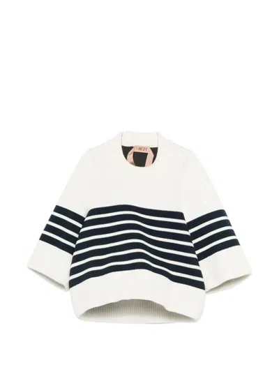 N°21 STRIPED-PATTERN SWEATER
