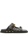 N°21 Stud-embellished Sandals In Black