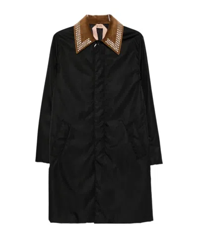 N°21 STUDDED-EMBELLISHMENT COAT