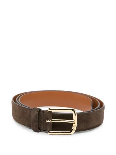 N°21 Suede Buckle-fastening Belt In Brown