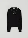 N°21 Pullover In Misto Lana Con Logo Corsivo In Black