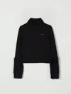 N°21 Fluffy-sleeves Roll-neck Jumper In Black