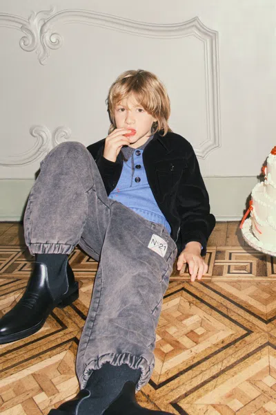 N°21 Kids' Sweatpants With Logo In Gray