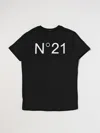 N°21 Black Cotton T-shirt In Black