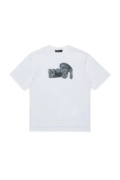 N°21 Kids' T-shirt In Jersey Con Logo Torchon In White