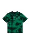 N°21 T-shirt In Jersey Tie-dye Con Logo In Green
