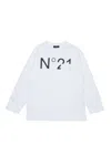 N°21 T-shirt Manica Lunga In Jersey Con Logo In White