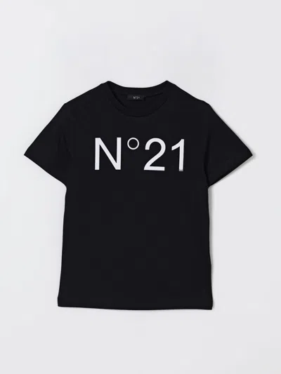 N°21 T-SHIRT N° 21 KIDS COLOR BLACK,H24135002