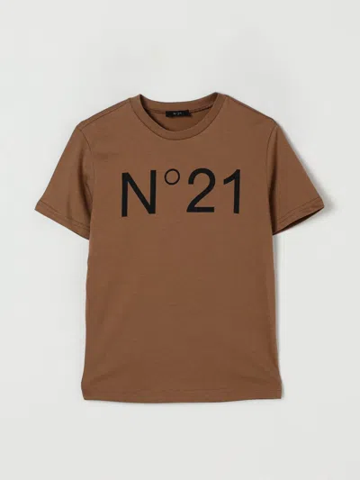 N°21 T-shirt N° 21 Kids Color Camel In Brown