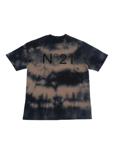 N°21 Kids' T-shirts In Black