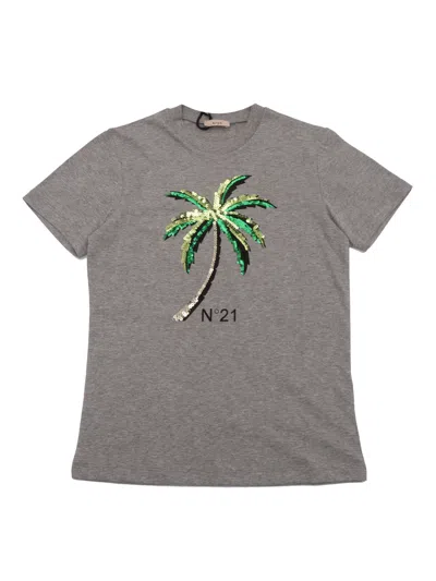 N°21 Kids' T-shirts In Gray