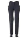 N°21 Black Straight Flat Front Pants In Black