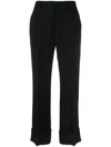 N°21 Tailored Pinstripe-pattern Trousers In Schwarz